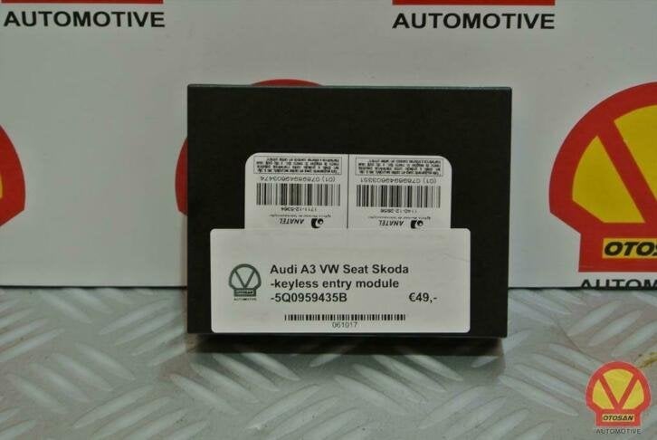 audi a3 vw seat skoda keyless entry module 5q0959435b, Auto-onderdelen, Elektronica en Kabels, Audi, Gebruikt