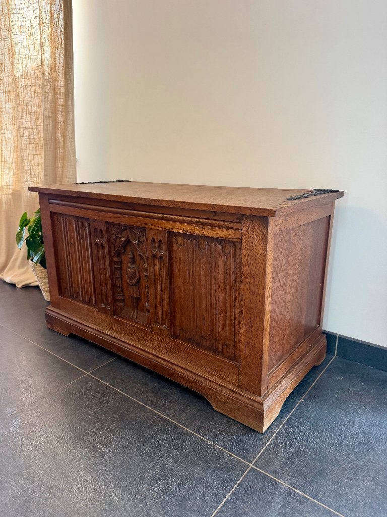 Coffre en bois, Enlèvement, Utilisé, Chêne, Moins de 50 cm