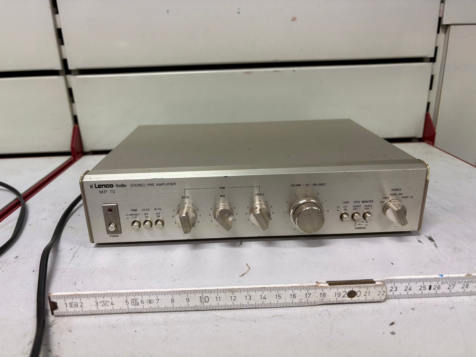 Préamplificateur Stéréo Vintage Lenco-Italia MP 70, TV, Hi-fi & Vidéo, Enlèvement ou Envoi, Utilisé