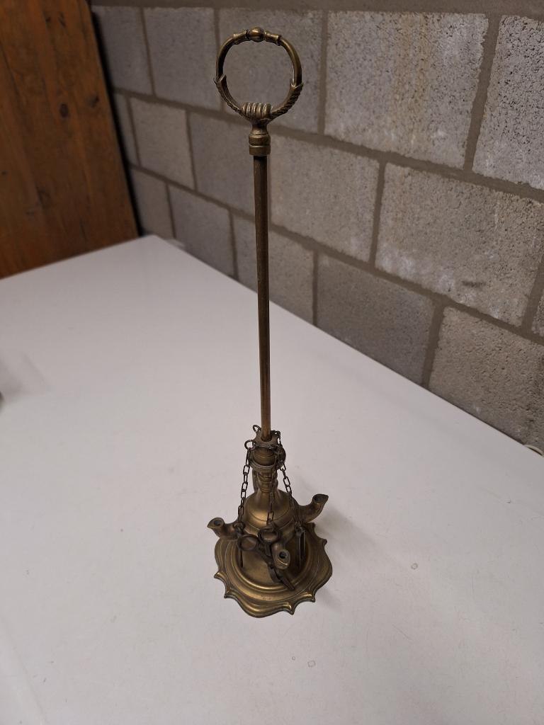 Messing olielamp, Ophalen