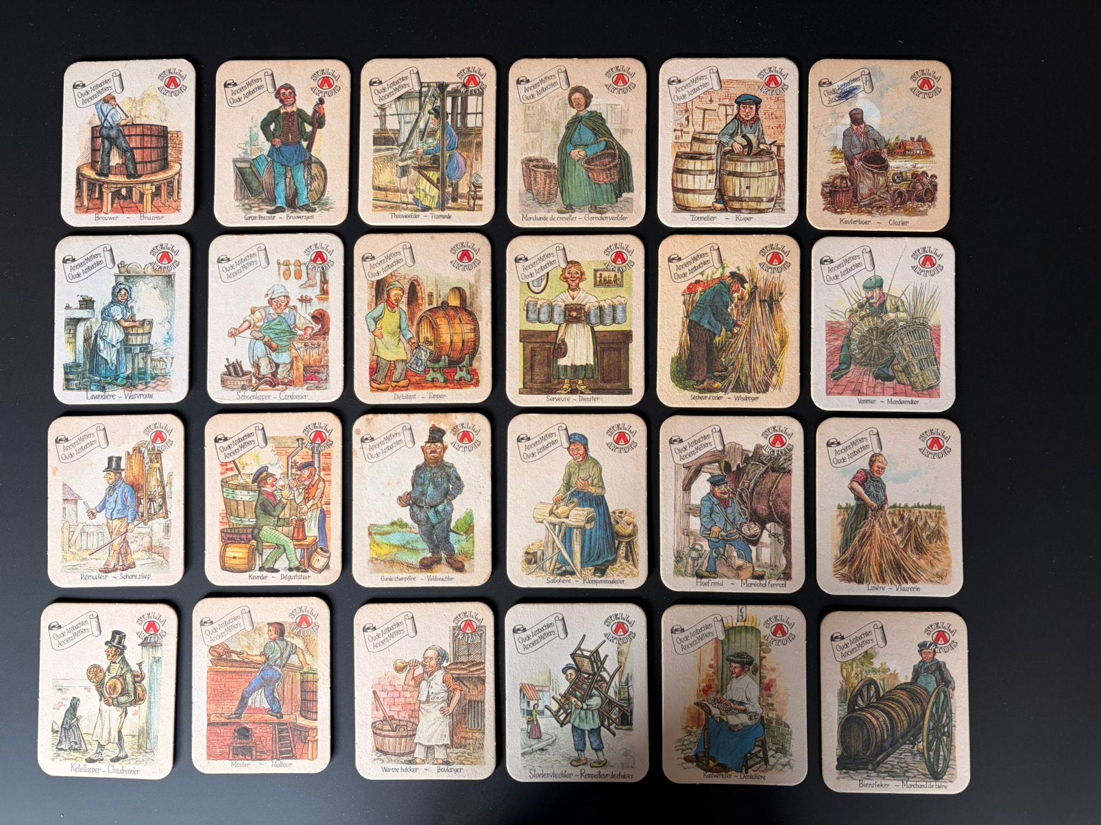 Bierkaartjes Stella Artois - oude ambachten, Hobby en Vrije tijd, Verzamelkaartspellen | Magic the Gathering, Ophalen