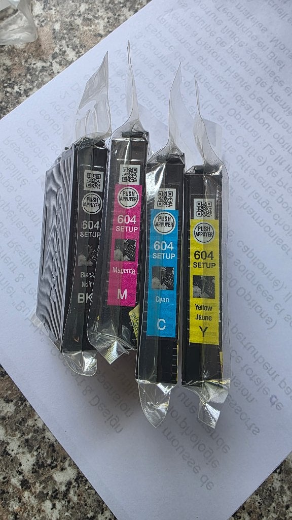 4 originele nieuwe Epson 604 Claria-cartridges, Ophalen of Verzenden, Nieuw