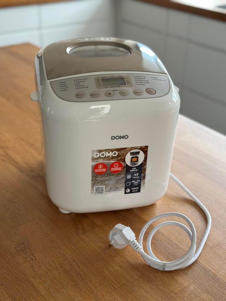 DOMO Broodbakmachine NIEUW, Electroménager, Machines à pain, Neuf, Plus de 10 programmes, 800 à 1200 grammes de pâte, Enlèvement