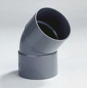 Coude 45 - PVC 2LV, coudé 40 mm, 45, 2 x douilles, Enlèvement, Neuf, PVC, Évacuation