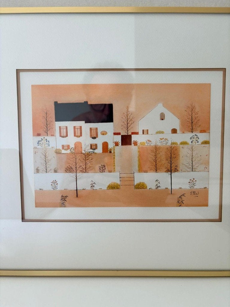 Lithographie Gisèle Peel, Autres sujets, Encadré, Métal, Enlèvement