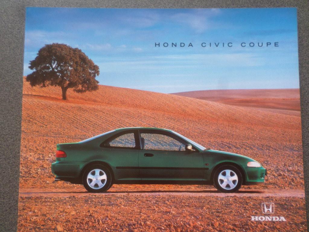 Brochure sur la Honda Civic Coupé, Enlèvement ou Envoi, Honda