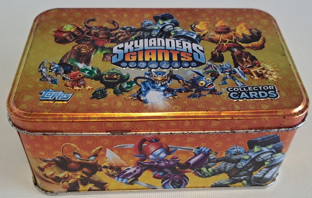 Blikken lege doos Skylanders Giants collectible tin, Ophalen