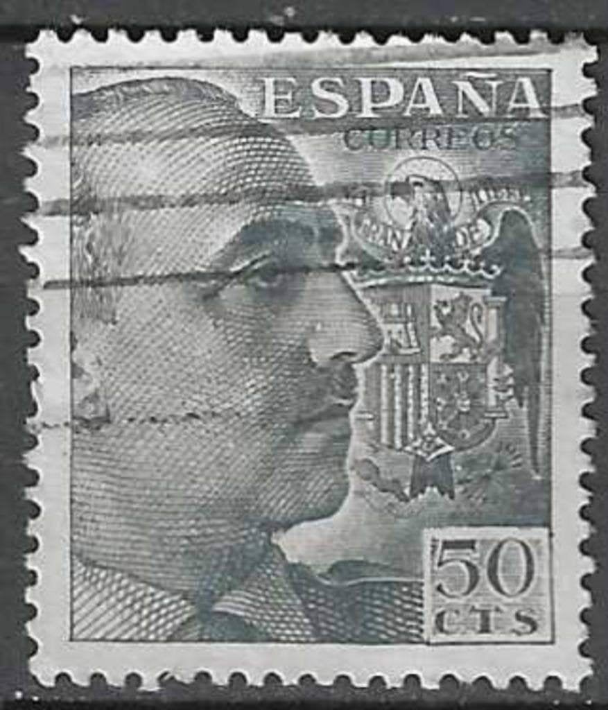 Spanje 1949-1950 - Yvert 791 - Franco - 50 c. (ST), Postzegels en Munten, Postzegels | Europa | Spanje, Verzenden, Gestempeld