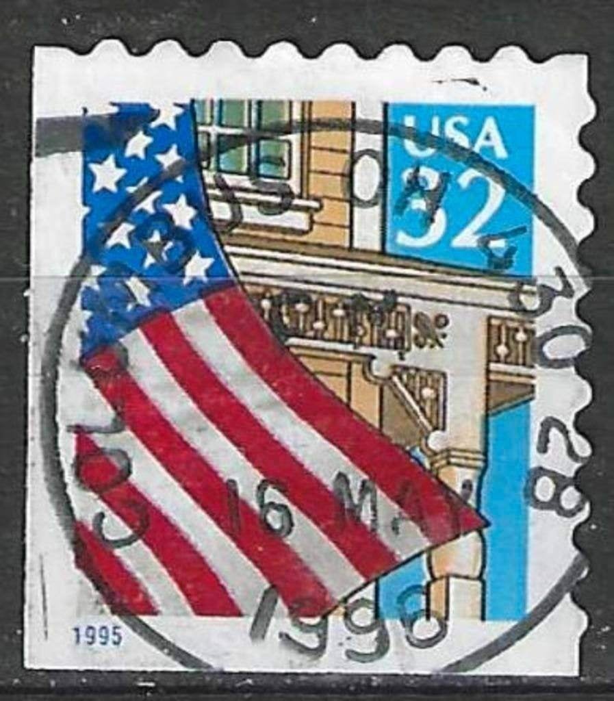 États-Unis 1997 - Yvert 2578 LO - Drapeau sur le porche (ST), Envoi, Affranchi