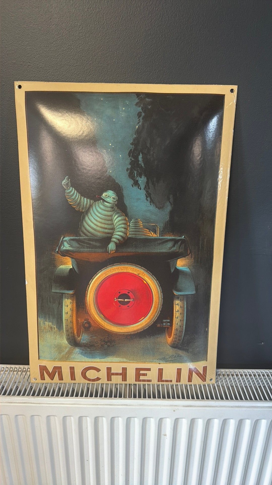 Emaille bord Michelin, Antiek en Kunst, Antiek | Email, Ophalen of Verzenden