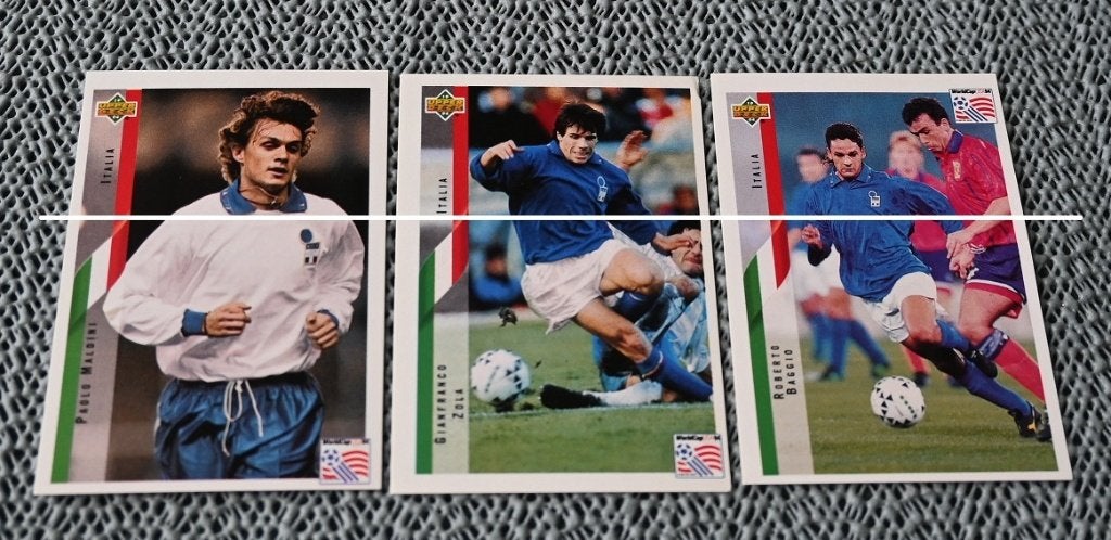 Upper deck World Cup USA 94/Italia/3 autocollants, Envoi, Neuf, Affiche, Image ou Autocollant