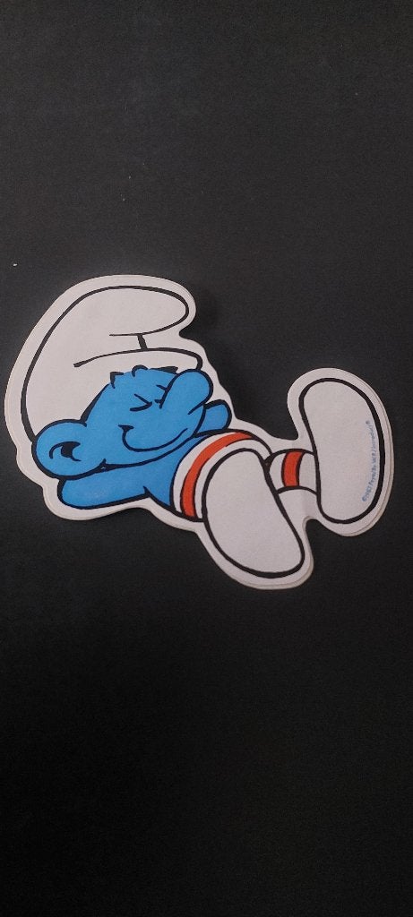 Sticker autocollant Smurfen schtroumpf  1983 Peyo, Collections, Autocollants, Envoi, Utilisé