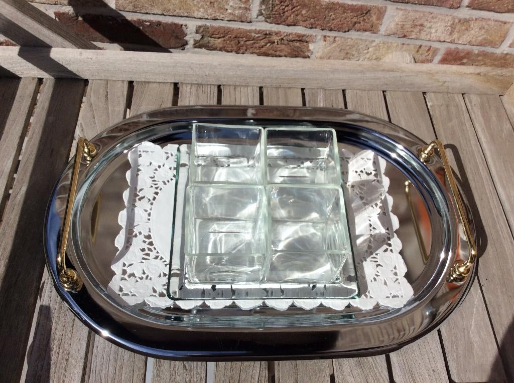 AMUSE SETJE IN GLAS ZO GOED ALS NIEUW, Ophalen of Verzenden, Zo goed als nieuw, Glas