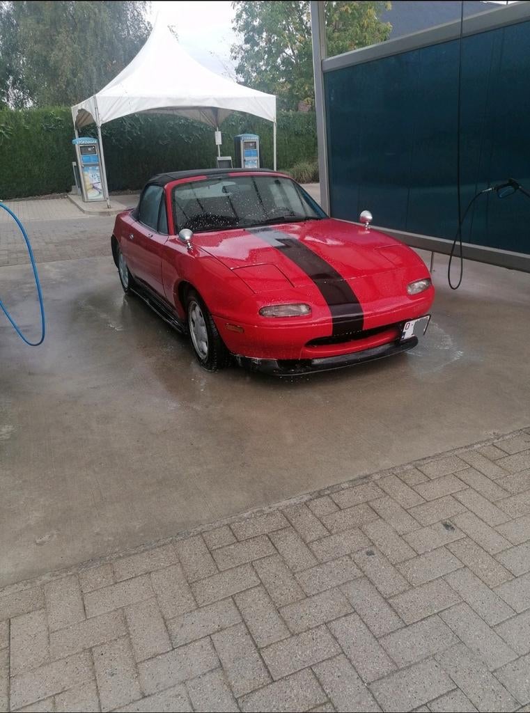 Mazda MX-5 1990, Auto's, Achterwielaandrijving, Zwart, 4 cilinders, Cabriolet