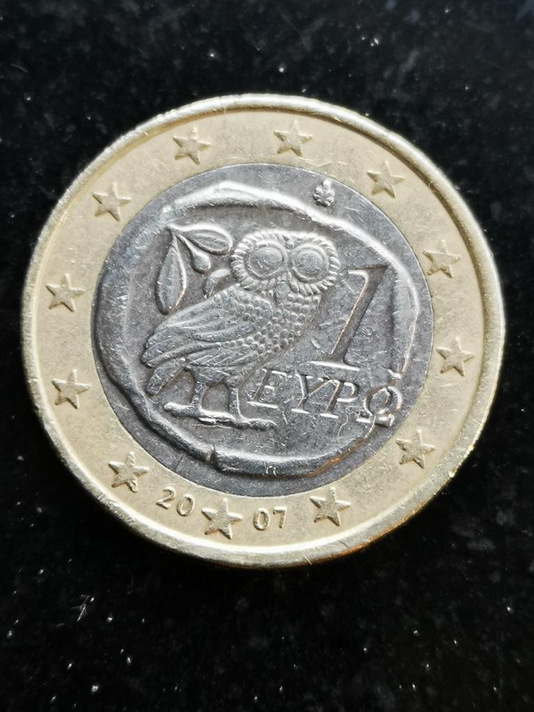 Pièce de 1 euro en Grèce 2007, Timbres & Monnaies, Monnaies | Europe | Monnaies euro, Enlèvement ou Envoi, Grèce