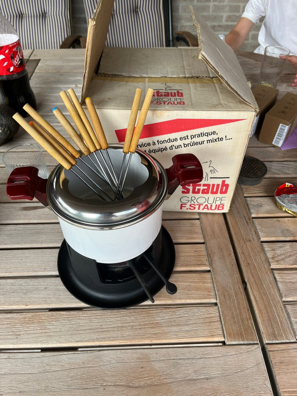 Fondue set made in France, Ophalen, Zo goed als nieuw