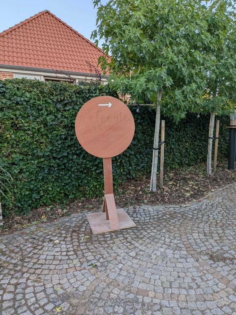 Trouw Communie Feest Decoratie bord, Ophalen, Gebruikt, Feestartikel