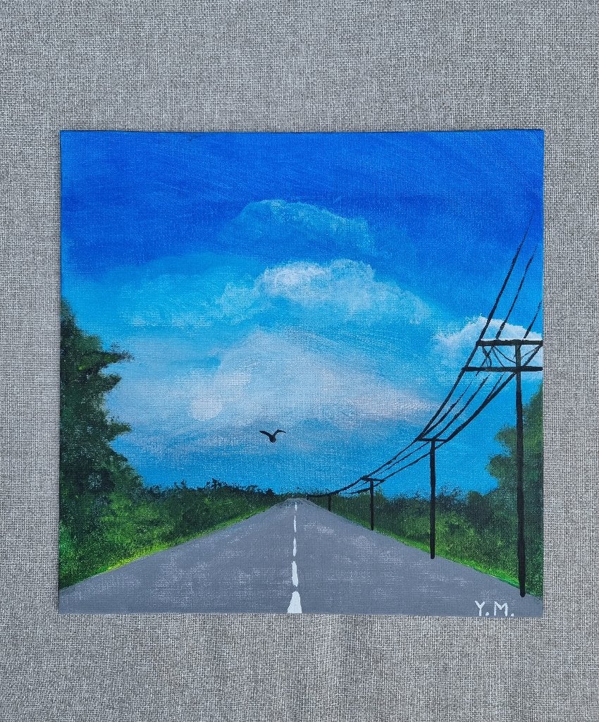 Zelfgemaakt schilderij op canvas, Enlèvement ou Envoi, Peint à la main, Peinture acrylique, Paysage