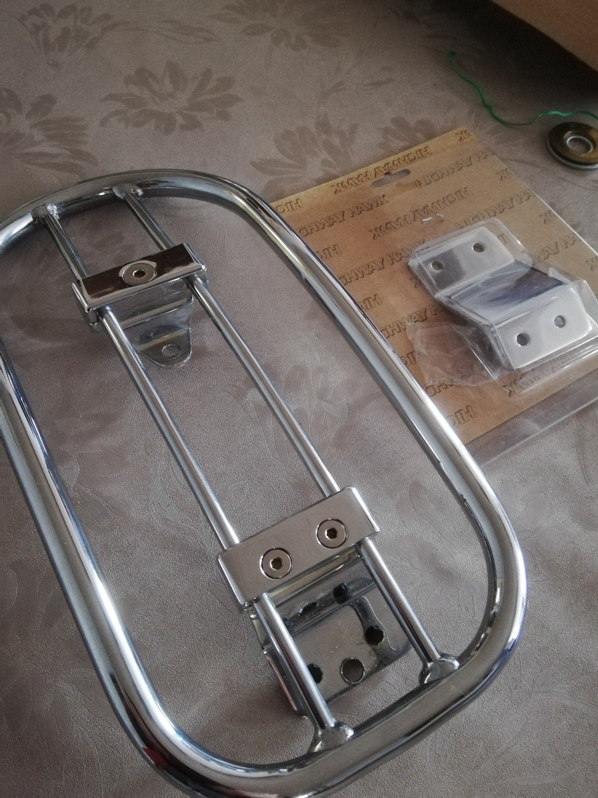 Chrome bagage drager v motor., Ophalen