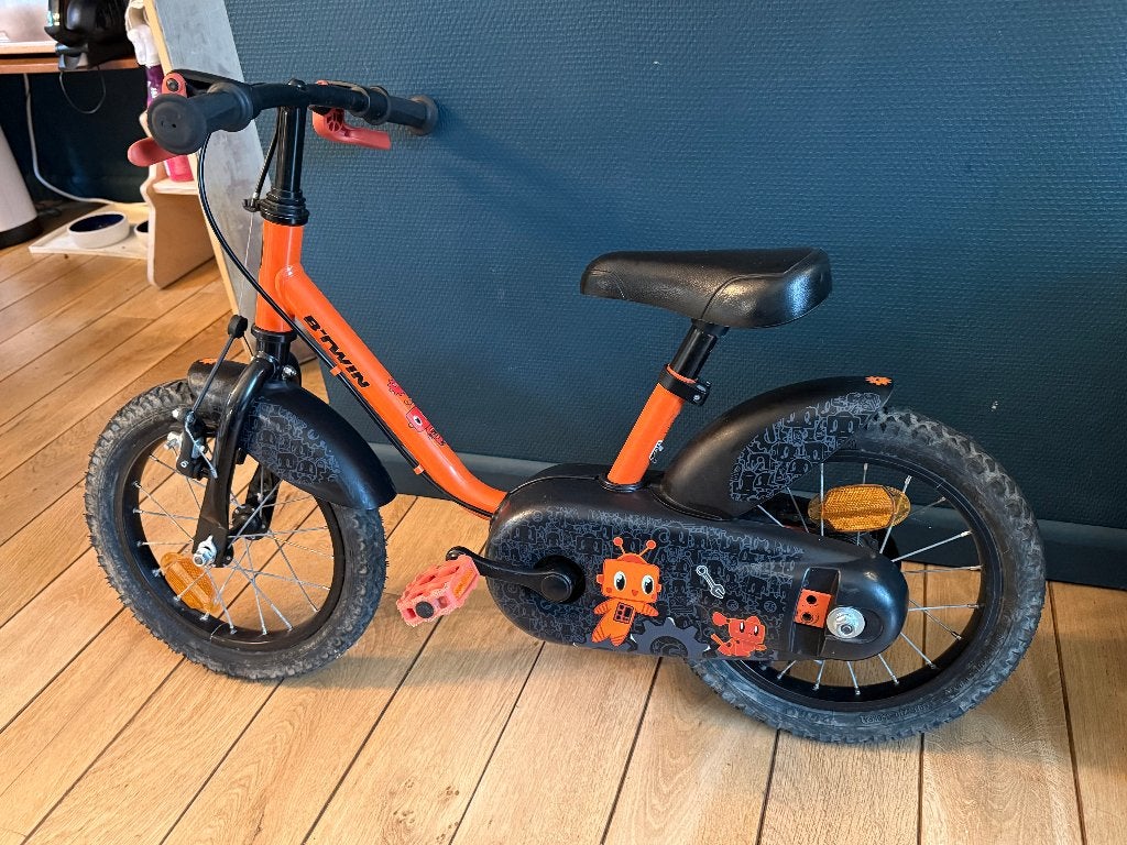 Vélo 14′′ Decathlon B’Twin 500, Frein sur jante, B'twin decathlon, Comme neuf, Enlèvement