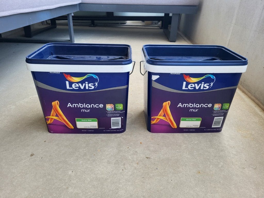 Peinture Levis ambiance 2x5L neufs, Bricolage & Construction, Peinture, Vernis & Laque, Neuf, Enlèvement, Peinture, 5 à 10 litres