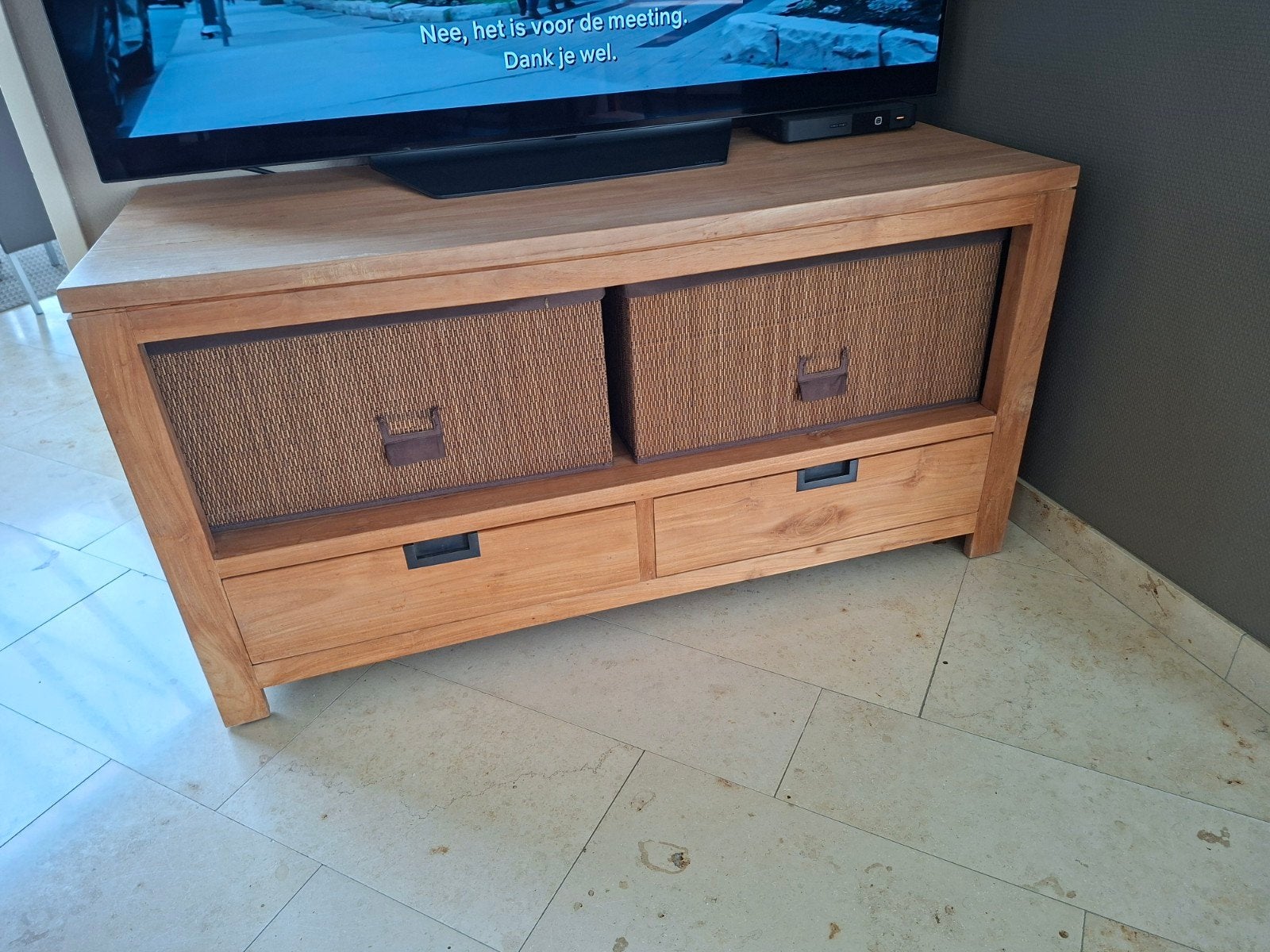 TV meubel in teak, Ophalen