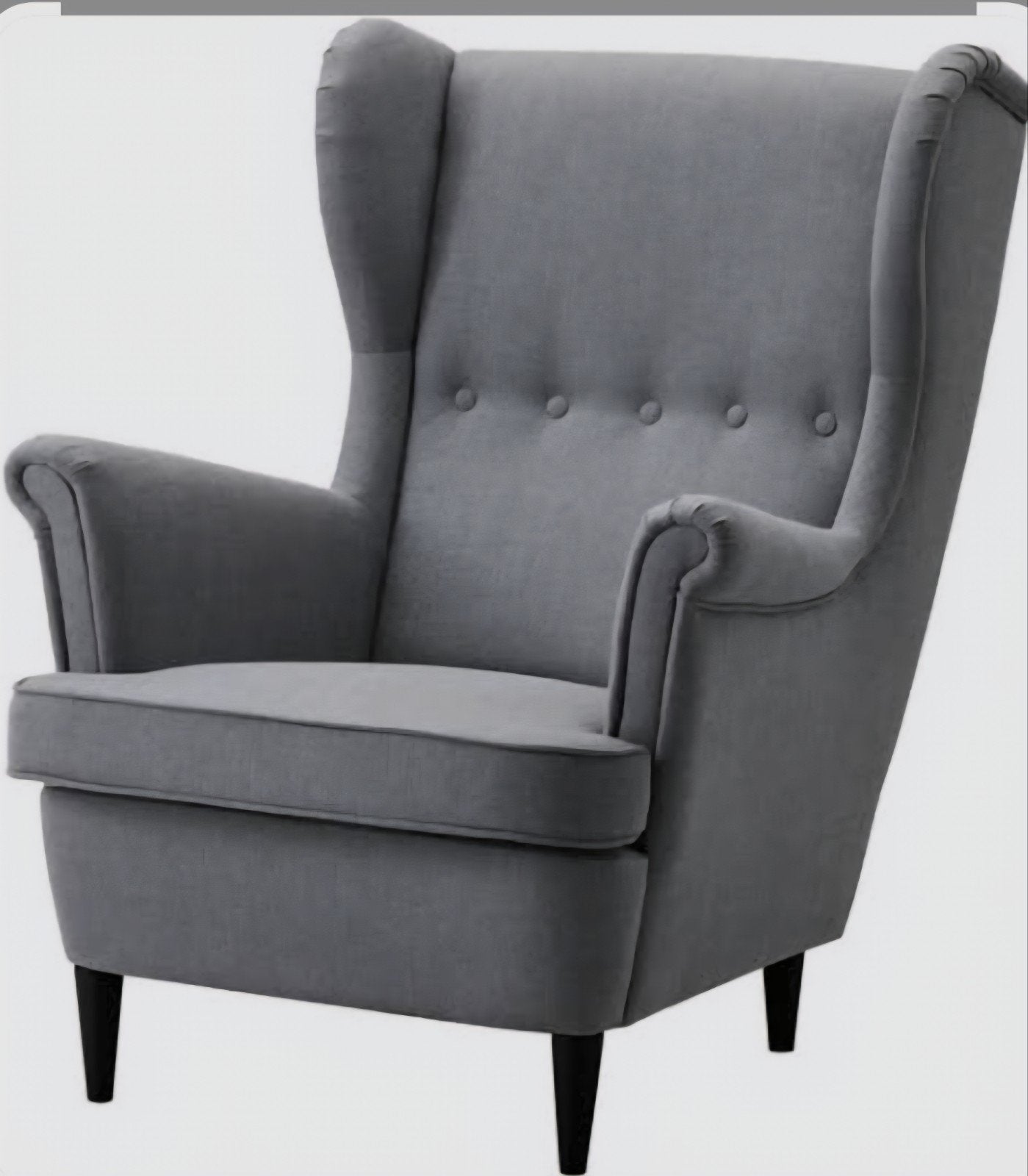 Fauteuil à oreilles IKEA-STRANDMON-gris foncé, Enlèvement, Utilisé