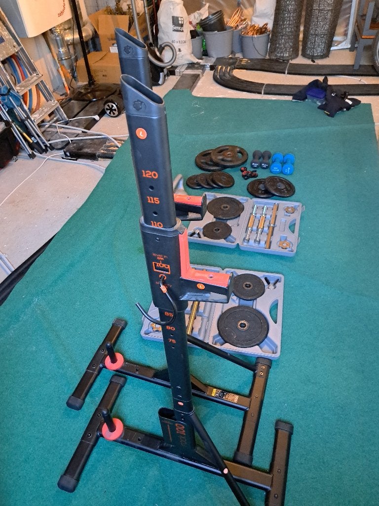 Rack bench press,:dumbell set en losse schijven, Sports & Fitness, Enlèvement, Utilisé, Autres types