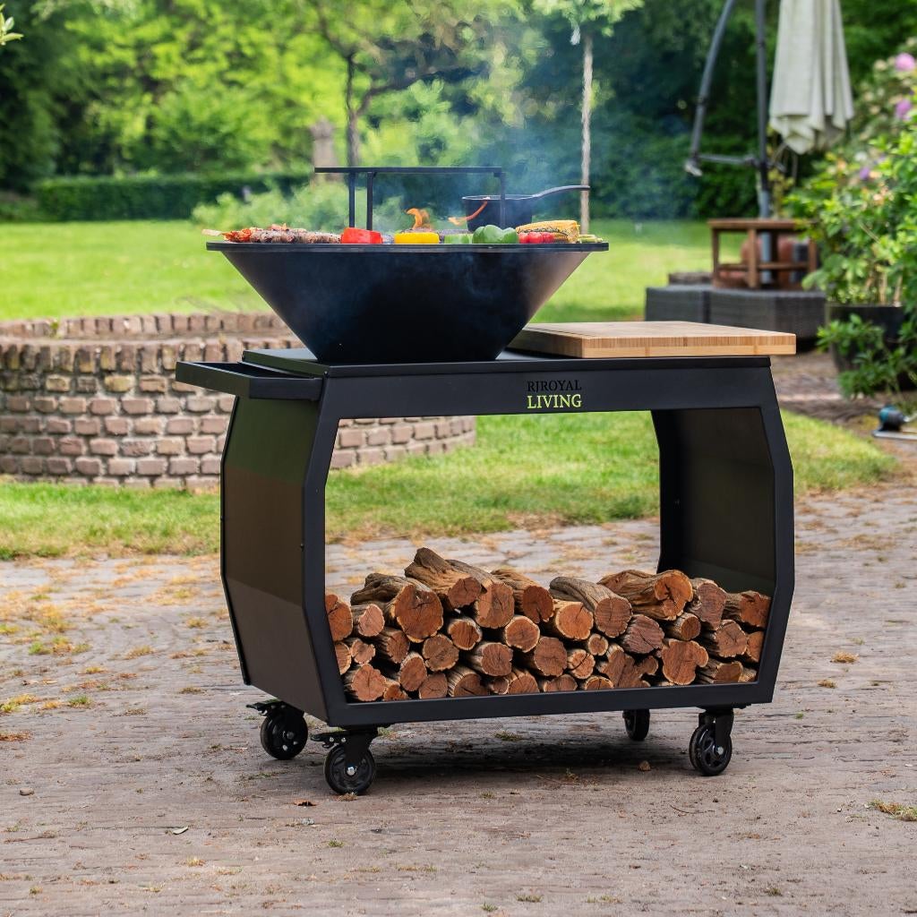 Plancha BBQ Big Jack 3.0 Blackline met 80cm bakplaat Nieuw, Enlèvement ou Envoi, Neuf, RJRoyal Living, Avec accessoires