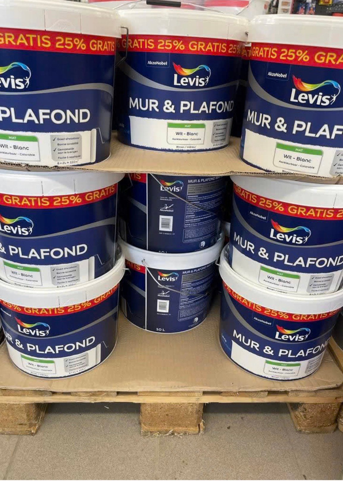‼️ Peinture Levis Velours 10L & Primer Levis 10L super PROMO, Doe-het-zelf en Bouw, Verf, Beits en Lak, Nieuw, Verf, Wit, Ophalen