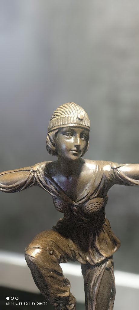 Bronze Danseuse signée Pierre Laurel - Édition Jean Best, Enlèvement ou Envoi, Bronze