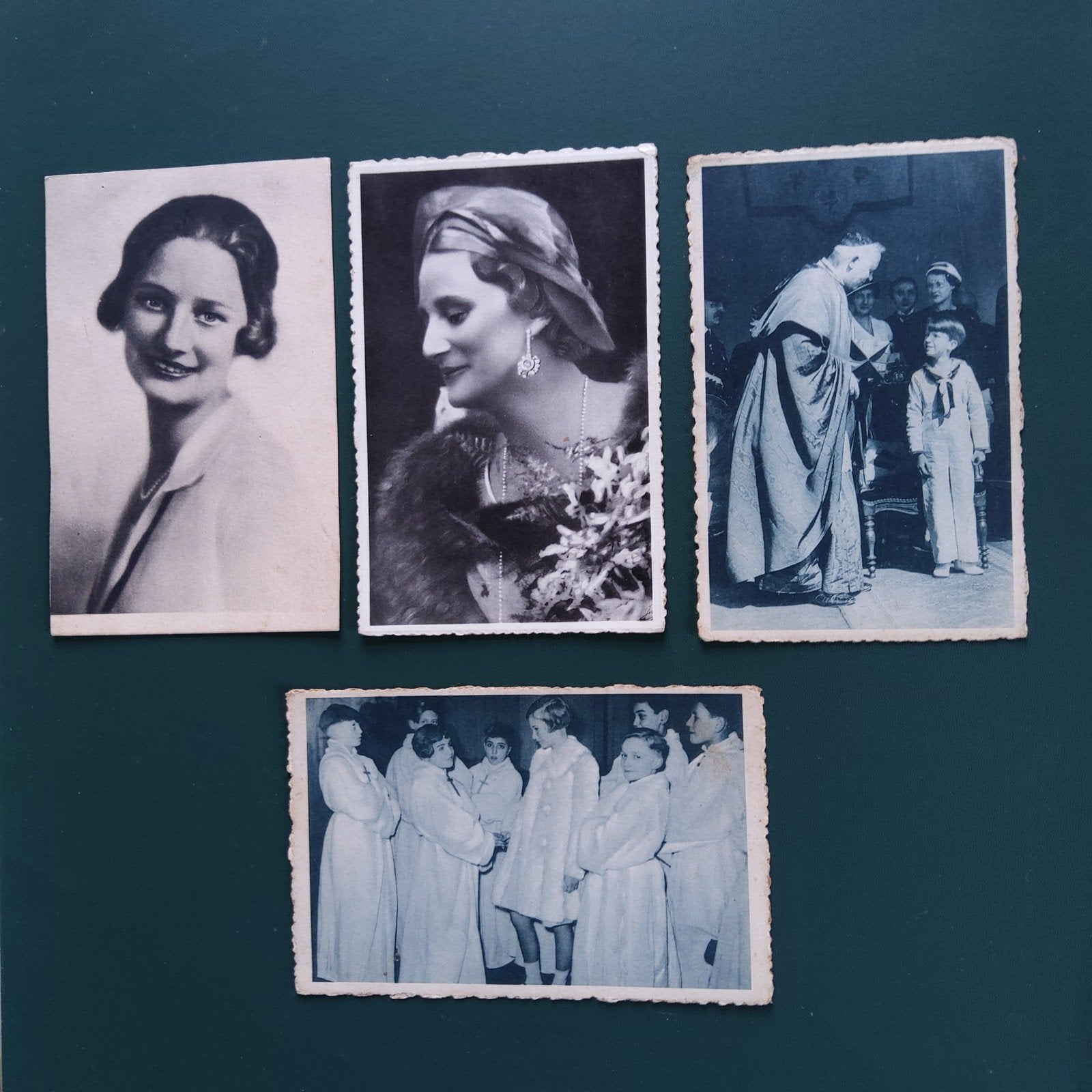 4 cartes postales anciennes de la Maison Royale de Belgique, Collections, Enlèvement ou Envoi, Utilisé, Carte, Photo ou Gravure