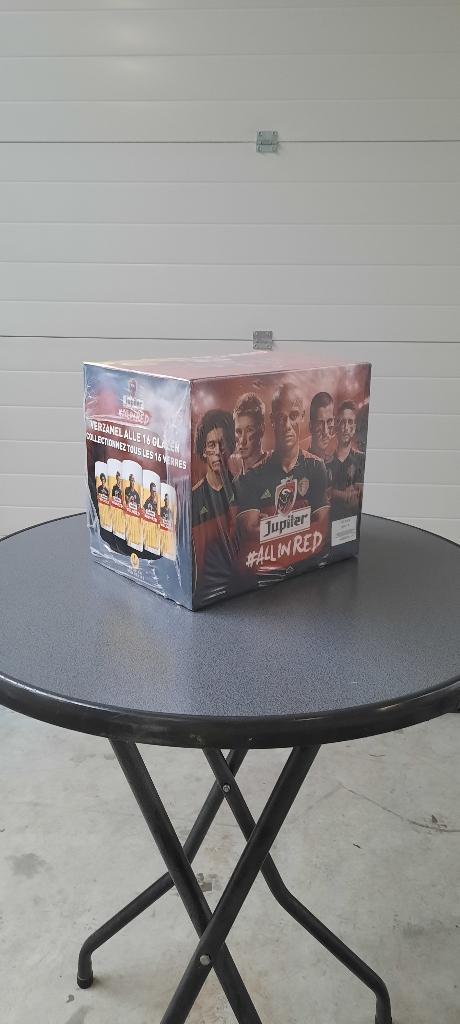 Verzamelbox Rode duivels jupiler glazen voetbal, Verzamelen, Ophalen, Nieuw, Glas of Glazen, Jupiler