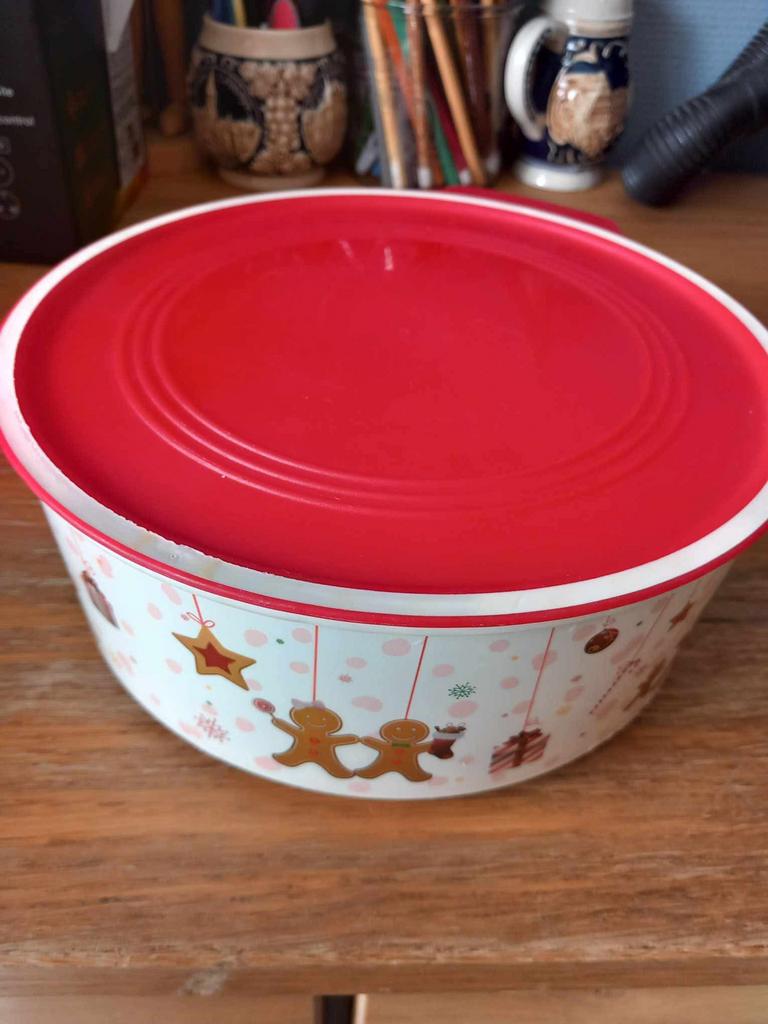 Tupperware bewaardoos kerstmis, Ophalen of Verzenden, Gebruikt