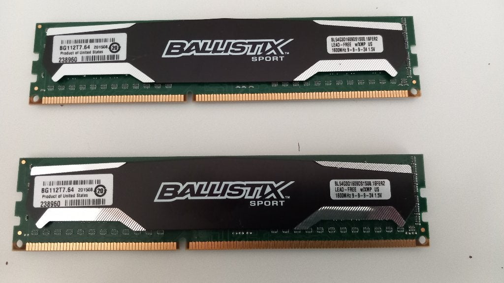 RAM geheugen - Crucial Ballistix 8Gb, Enlèvement ou Envoi, 8 GB, DDR3, Utilisé