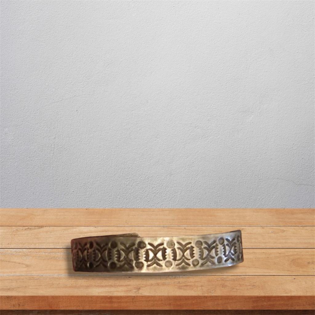 Tinnen armband, Ophalen of Verzenden, Zo goed als nieuw, Zilver, Overige materialen