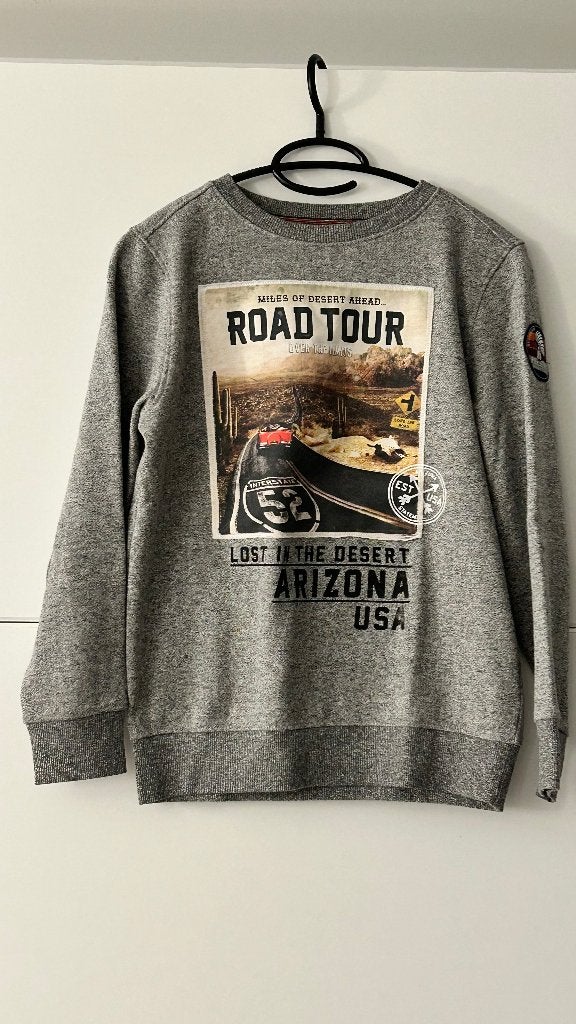 Skate Nation grijze pull met print maat 146/152, Kinderen en Baby's, Jongen of Meisje, Trui of Vest, Ophalen of Verzenden, Zo goed als nieuw