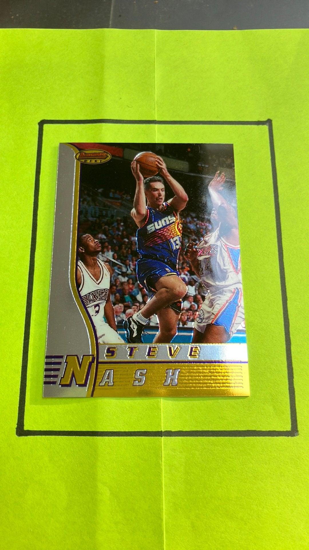96-97 Bowman's Best Steve Nash Rookie #R18, Hobby en Vrije tijd, Ophalen of Verzenden, Nieuw, Plaatje