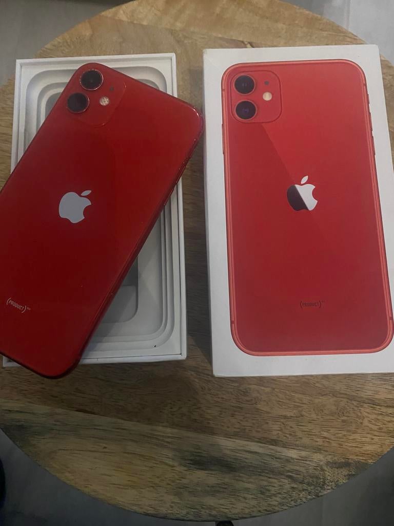 iPhone 11 128GB (Product Red) –  Met doos – Werkt perfect, Enlèvement, Comme neuf, IPhone 11