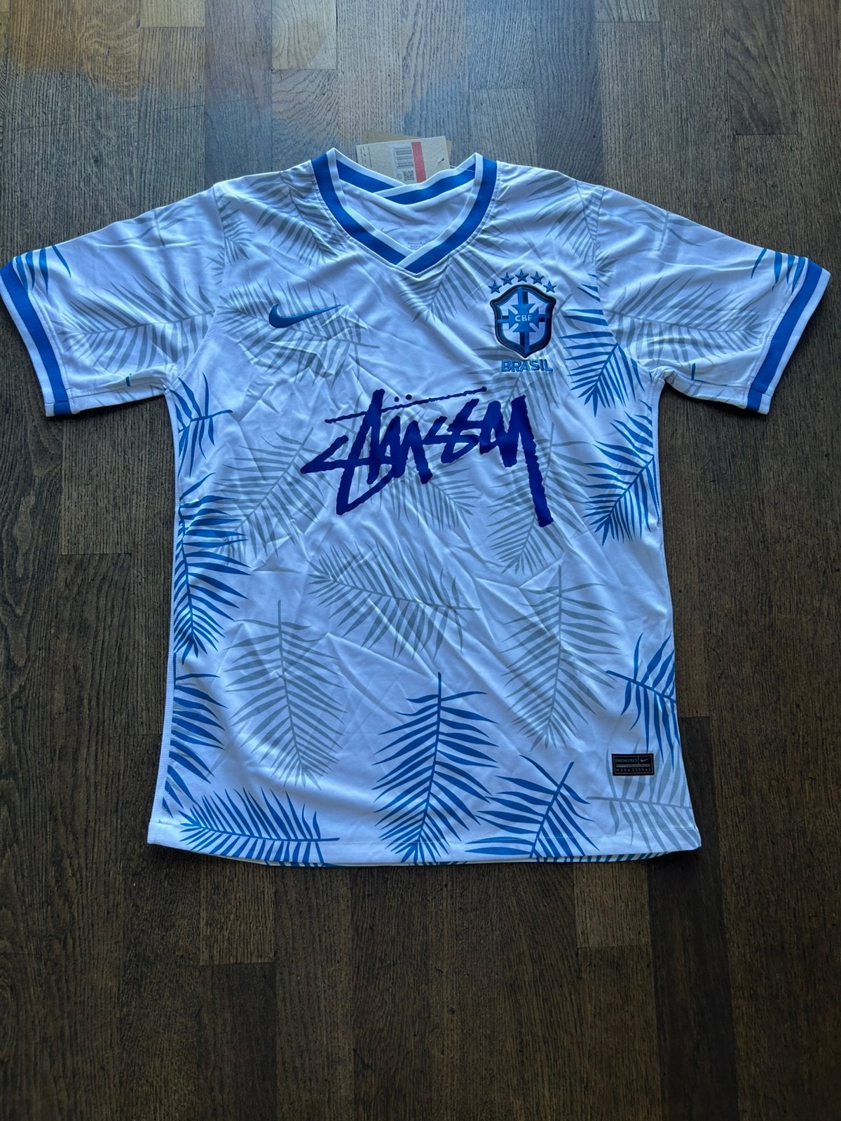 Maillot de football Nike x Stüssy x CBF Brasil taille L, Football, Enlèvement ou Envoi, Blanc, Taille 52/54 (L)