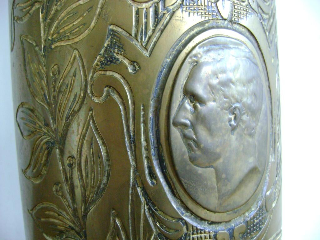 zeldzame grote WO1 trench art obus 1918 overwinning 50cm, Ophalen of Verzenden, Hulzen of Bodemvondsten