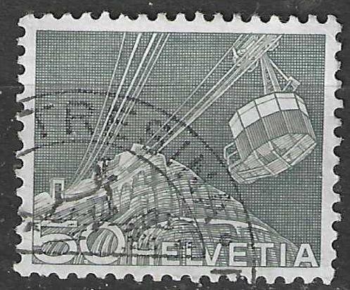 Suisse 1949 - Yvert 490 - Téléphérique de Santis (ST), Envoi, Affranchi