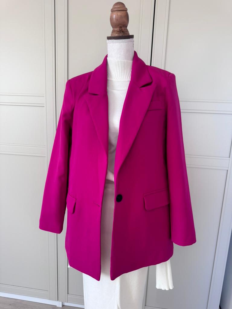 Roze blazer maat 36, Kleding | Dames, Jasjes, Kostuums en Pakken, Ophalen, Zo goed als nieuw, Maat 36 (S), Roze
