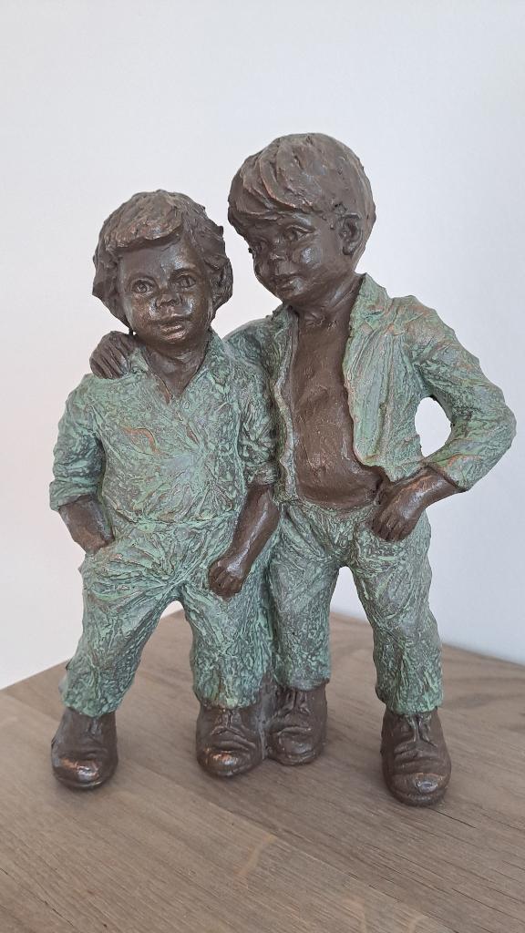 Bronzen beeld - Geert Kunen - handwerk, Ophalen, Brons, Groen, Handgemaakt