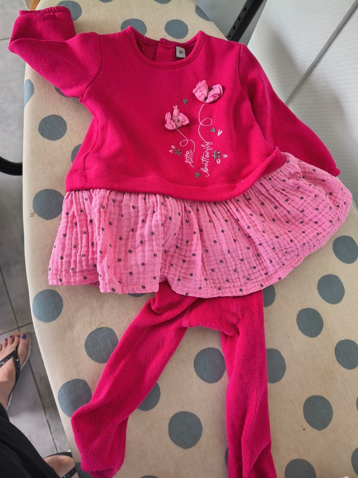 robe avec collant 3 mois, Ophalen, Nieuw, Jurkje of Rokje