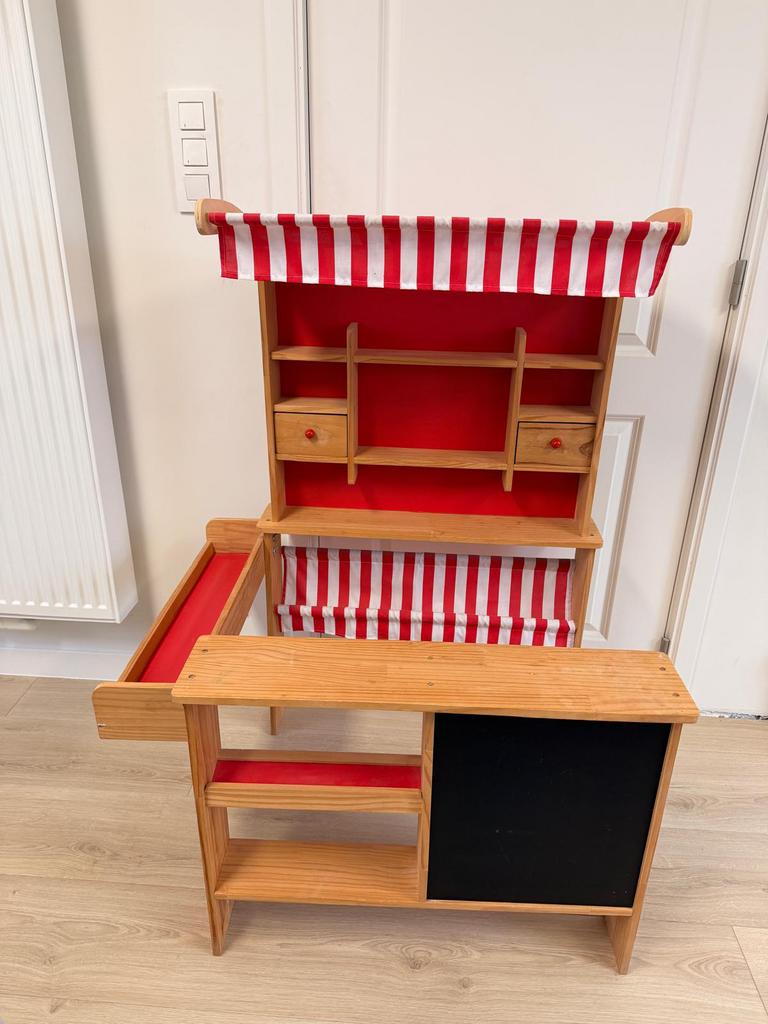 Houten speelgoedwinkeltje, Kinderen en Baby's, Ophalen, Zo goed als nieuw