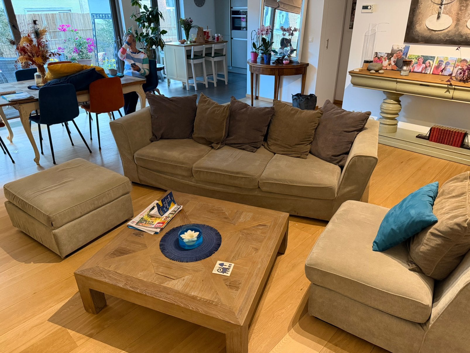 Canapé Home Spirit - 1 fauteuil & 1 pouf, Ophalen, Gebruikt
