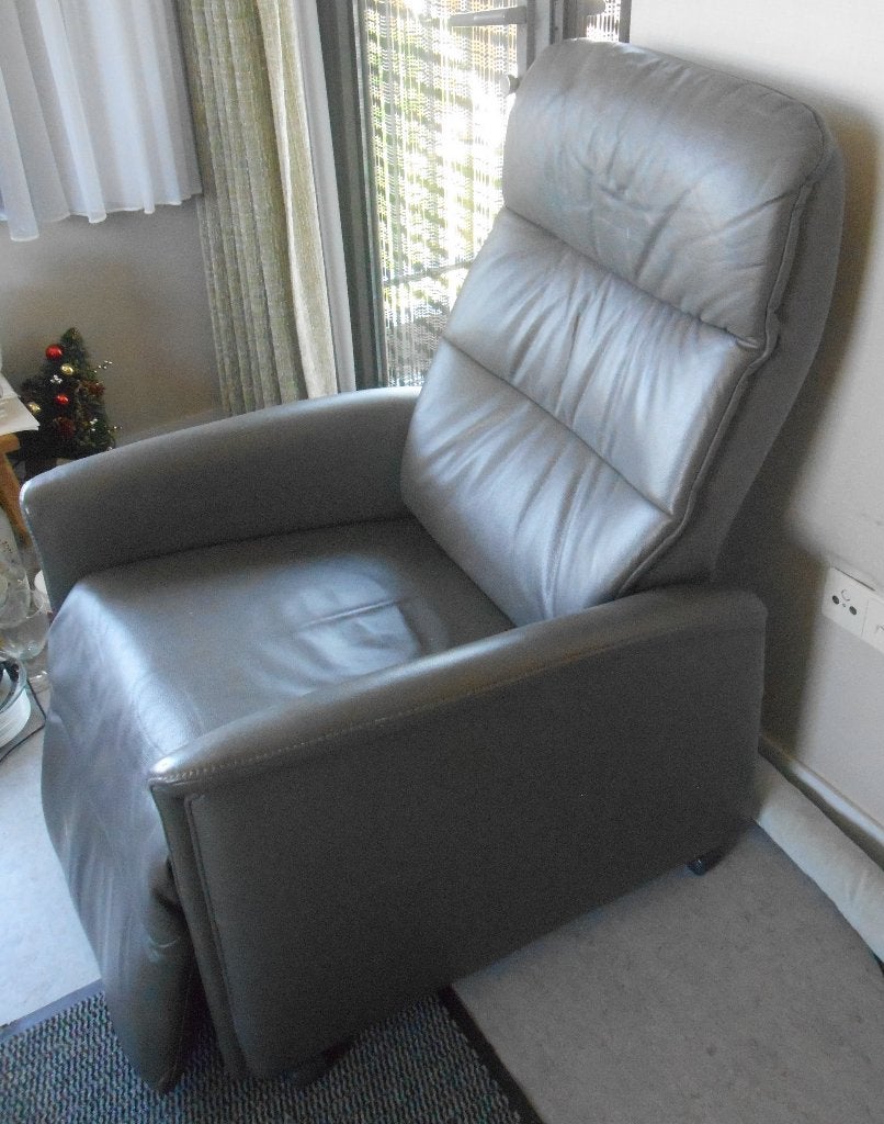 elektrische relaxzetel leder, Huis en Inrichting, Fauteuils, Ophalen, Zo goed als nieuw, Leer