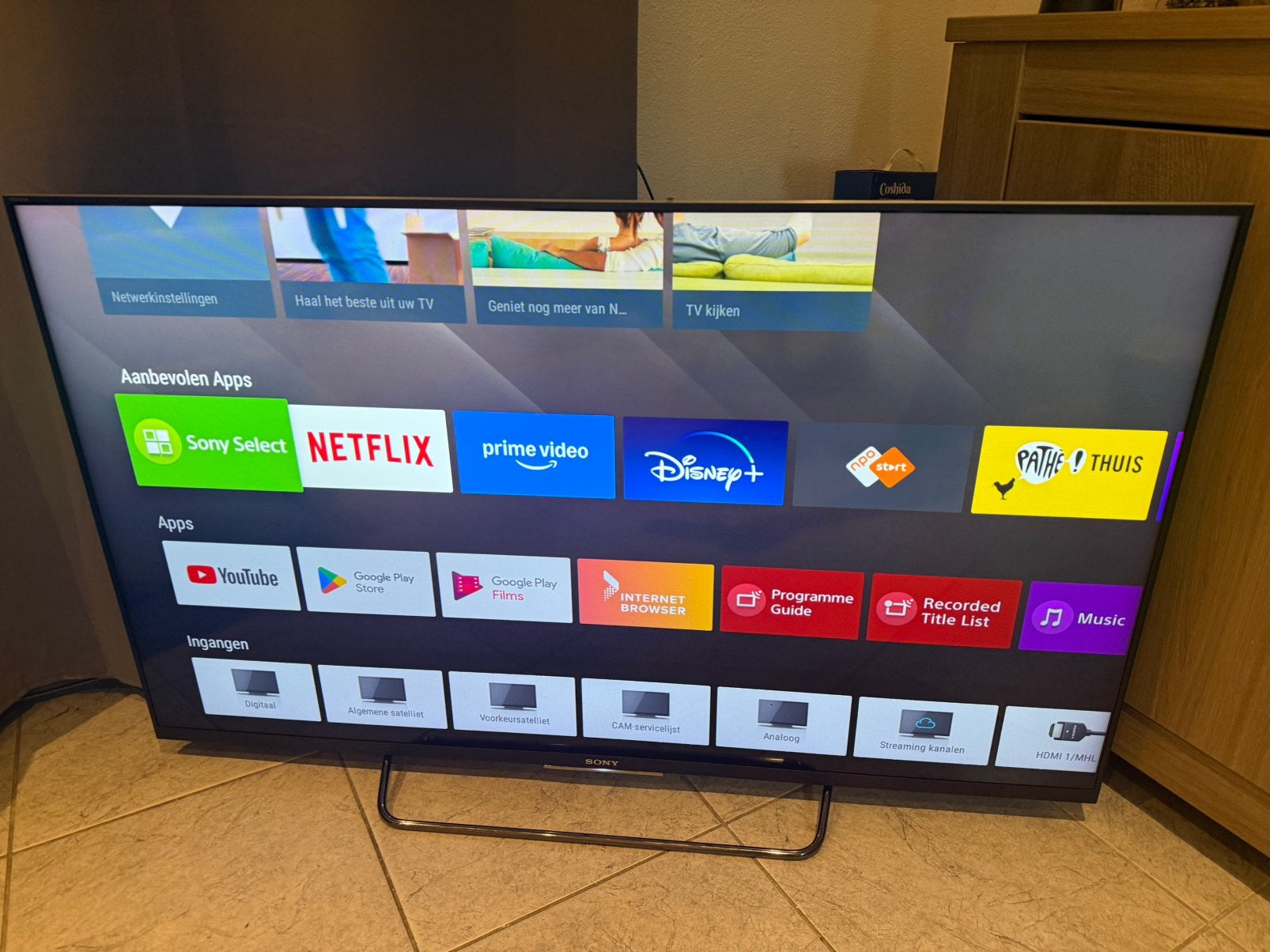 Sony Smart TV 50 inch (127 cm) met afstandsbediening, Ophalen, Zo goed als nieuw, Sony, Smart TV