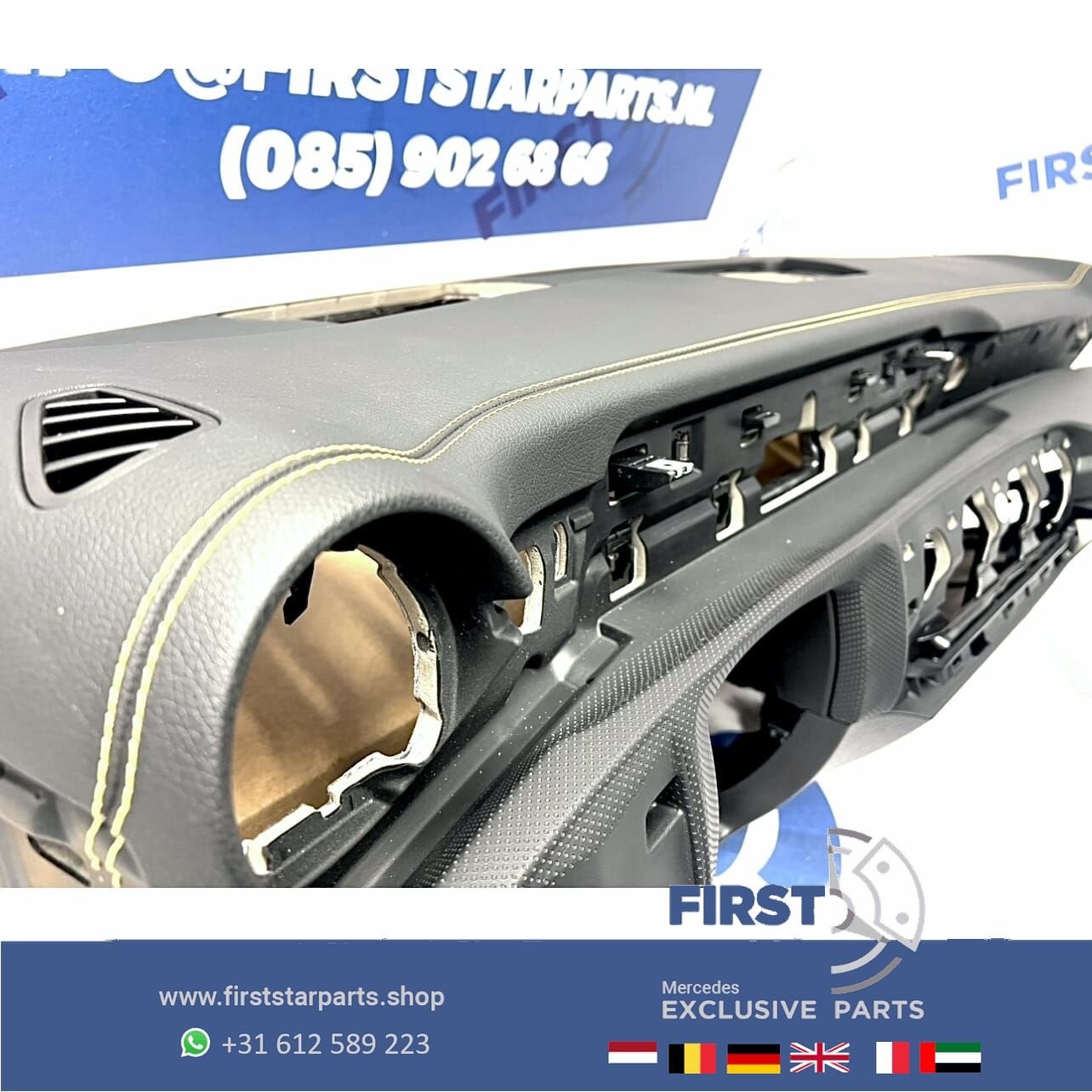 W177 V177 A45 AMG DASHBOARD GEEL origineel Mercedes A KLASSE